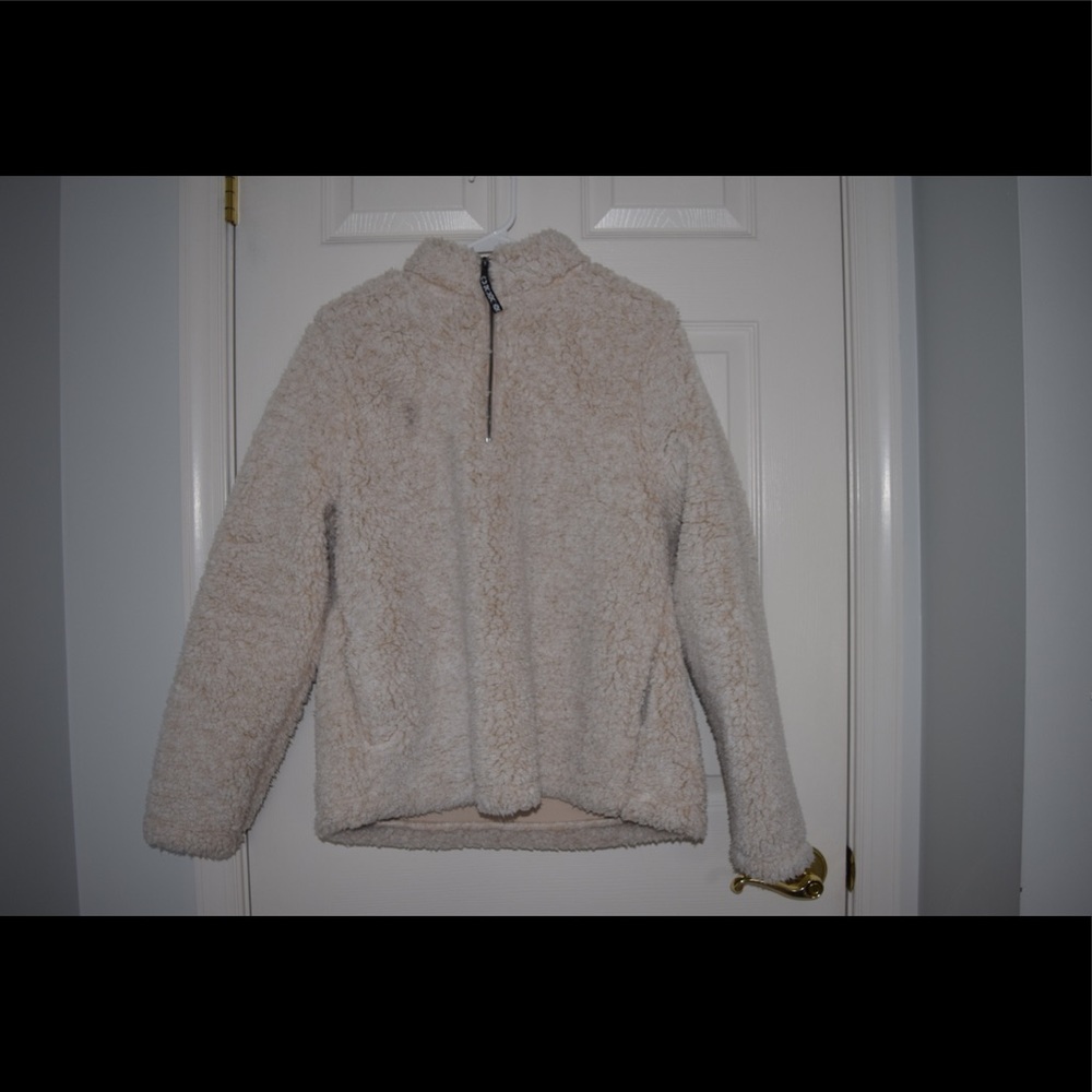 Fuzzy quarter zip (with pockets!)
